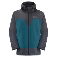 Jack Wolfskin Winterjacke 3in1 DNA Tundra (sehr warm, wind- und wasserdicht) korallblau/grau Herren